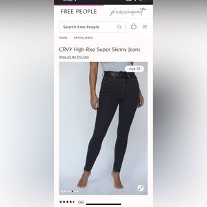 Free People High Rise Skinny Jeans